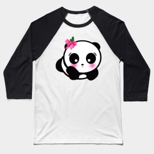 Cute Panda Girl Baseball T-Shirt